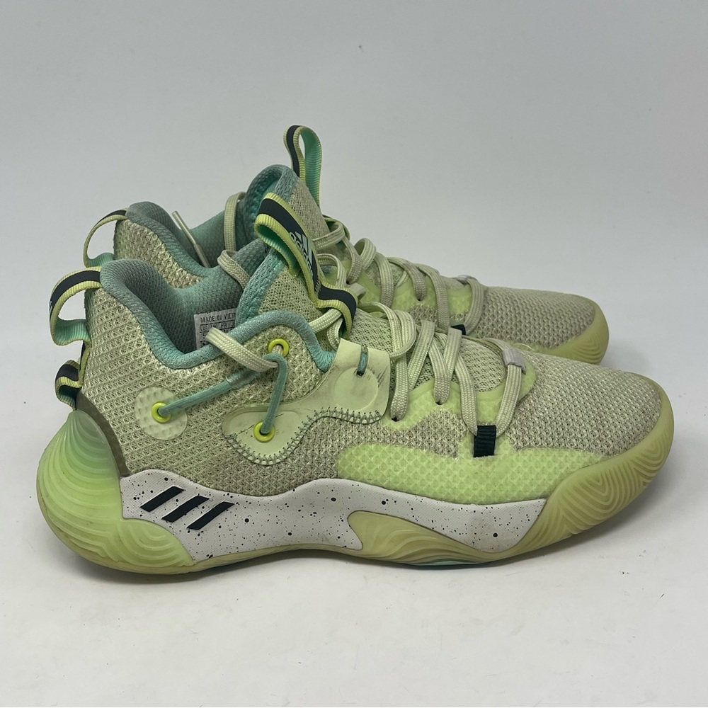 adidas Harden Stepback 3 Basketball Shoes Youth Kids Size 5 Lime Green White